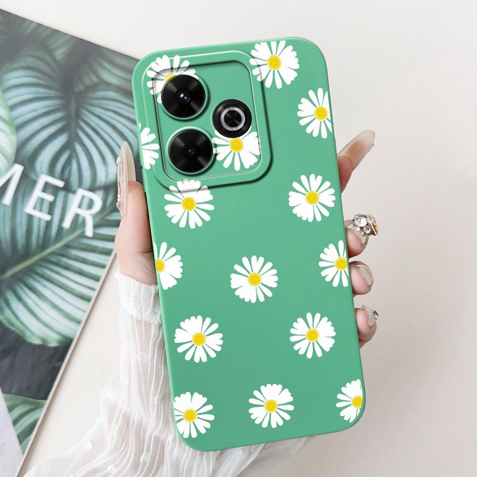For Xiaomi Redmi 13 4G 5G Back Cover On Redmi13 5G Coque Funda Flower Butterfly Women Fashion Phone Case Liquid Silicone Shell