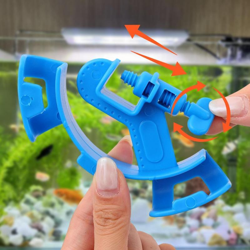1/5x Water Pipe Fixing Clamp Aquarium Filtration Holder Black Blue Mount Tube Tank Fit Clips for Fish Tank Firmly Hold Hose