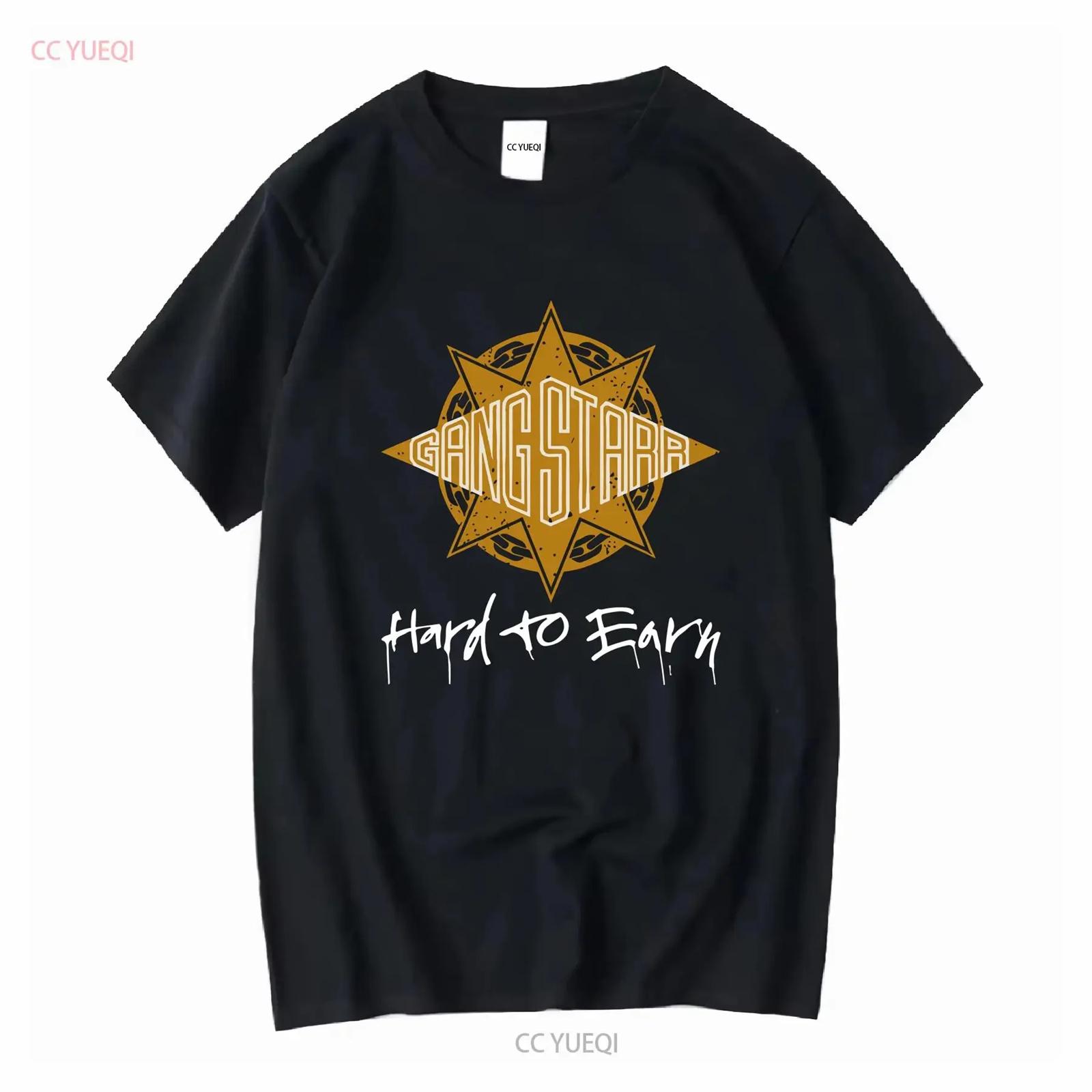 Hard To Earn Gang Starr 1990s Hip Hop Brainstorm Mass Appeal The Planet T Shirt long or short sleeves vintage Washed Slightly XXXXXL разноцветный