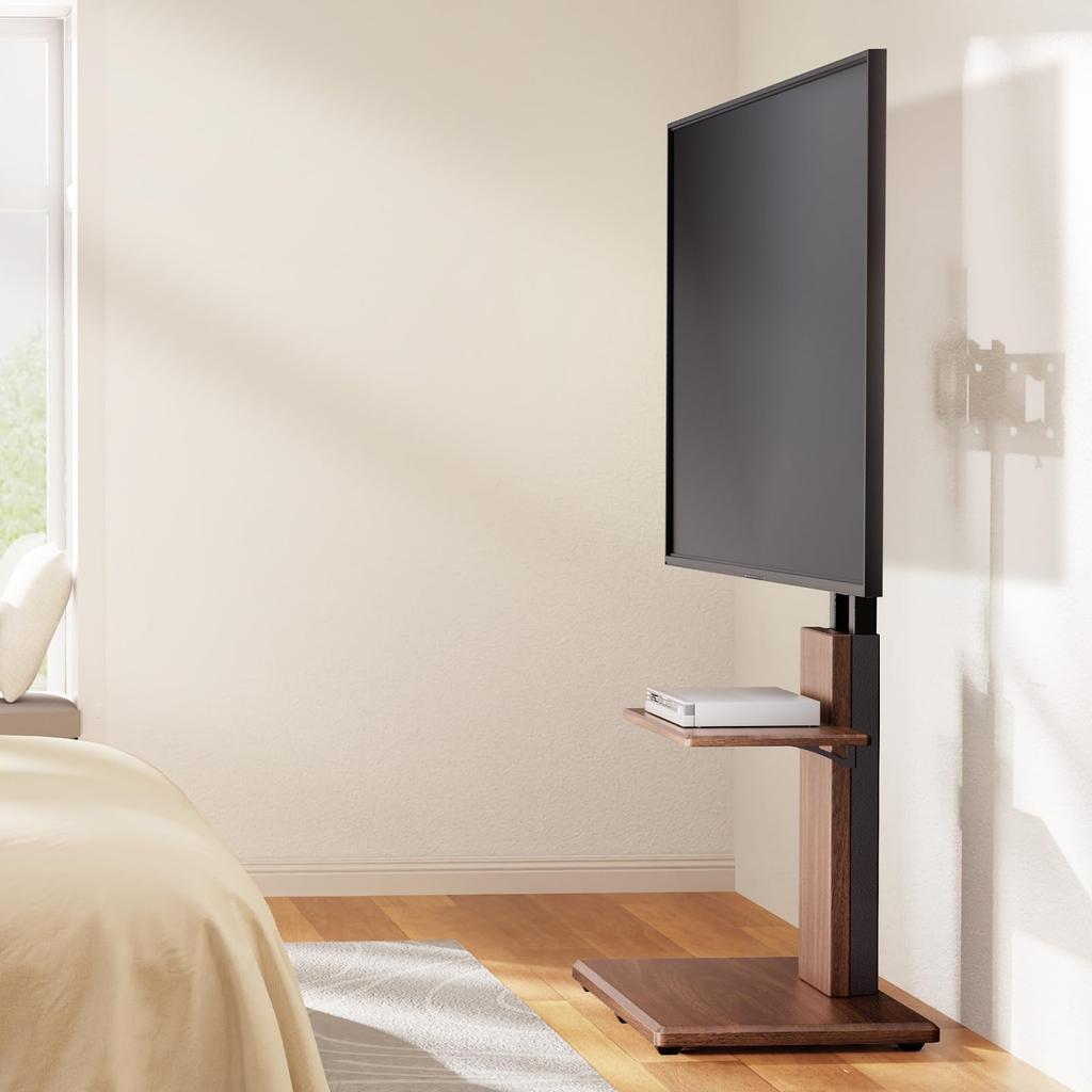 Perlegear TV Wall High TV TV Wall Compatible with Load Capacity 12th Tier Height Swivels Left and Right 20 Woodgrain Brown PGFS10 Stand, Mounted,