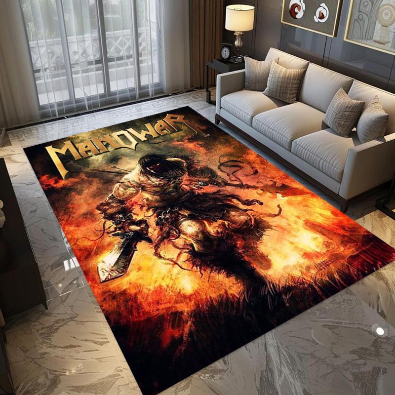 Manowar: Alfombra Power Glory Adecuada para todas las estaciones Decoración del hogar Arte para la habitación Felpudo