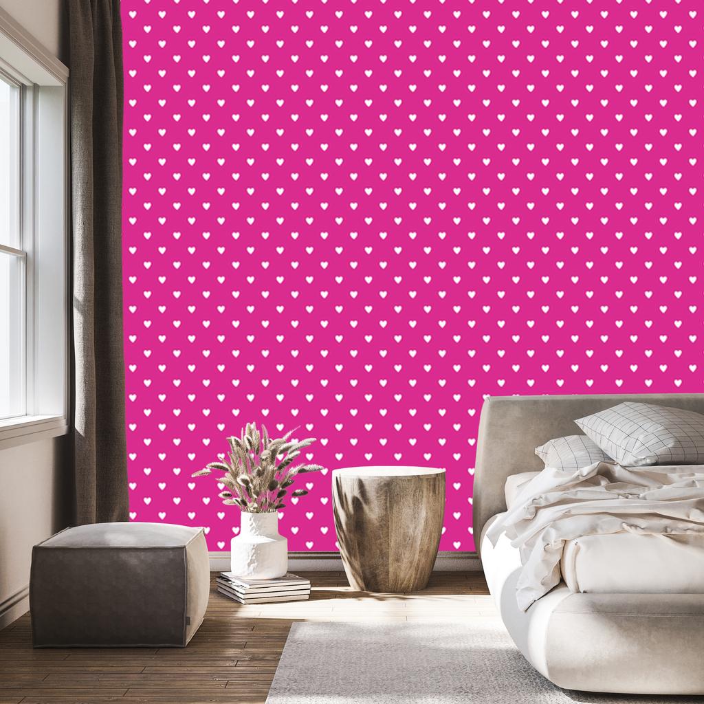 Purple and Powder Pink Hearts Wallpaper 50x1000