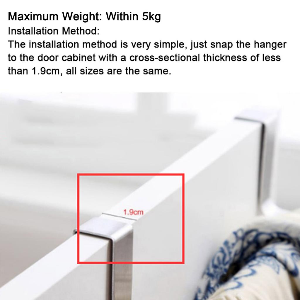 Cabinet Drawer Towel Hanging Rack Storage Holder Over Door Hanger Kitchen Bathroom