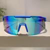 Rimless Mirror Sports Goggle Men  New Punk Wrapped Round Outdoor Cycling Shades Trendy Futuristic Anti-UV Sun Glasses