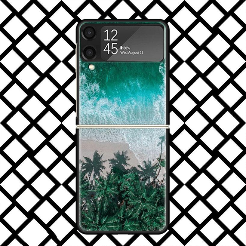 

Summer Beach Sunset Sea Palm Tree Phone Case For Samsung Z Flip 7 6 5 4 3 Galaxy ZFLIP7 ZFlip6 5G Flip5 Flip4 Flip3 5g Black Har Samsung Z Flip 6