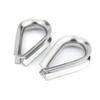 304 Stainless Steel Cable Wire Rope Protective Sleeve M1.5-M16 Thimbles Rigging Chicken Heart Ring for Workpiece Fixing