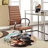 1pc Anime Cartoon Design Round Carpet  Office Chair Mat, NonSlip Rug for Home Decor