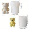 3D Sitting Bears Scented Candle Molds, Cute Bear Candle Wax Silicone Molds for Resin DIY Animal Candles Handmade,for Home Decor