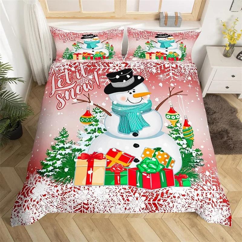 

Comforter Christmas Gingerbread Man Vintage Wooden Board Queen Bedding Set Polyester Snow Graffiti Pattern Comforter Comforter (quilt)-EU Single(135*200cm)3pcs