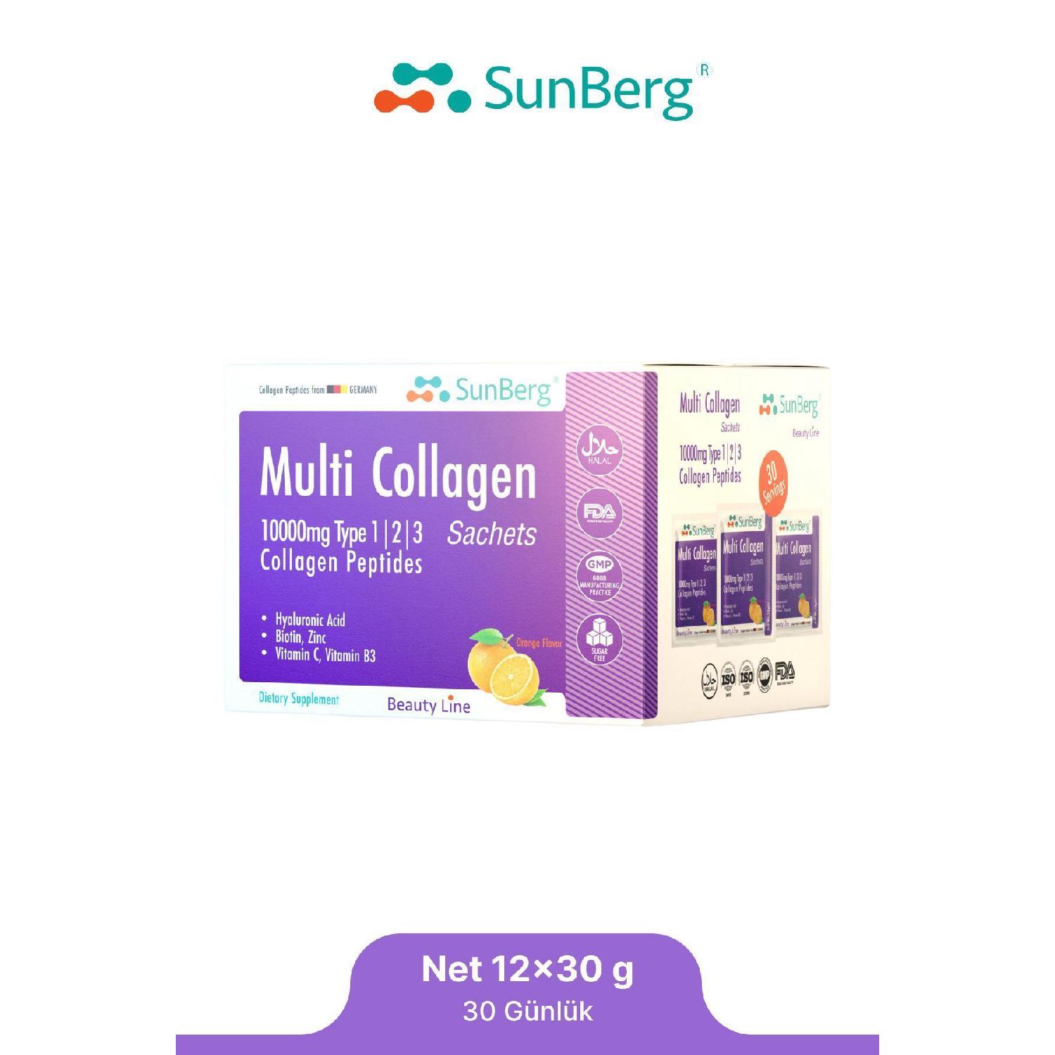 

Multi Collagen 30 Sash Type 1, 2, 3, Hyaluronic Acid, Biotin, Zinc
