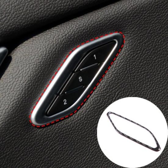 Carbon Fiber Seat Memory Switch Frame Cover Trim For Maserati Ghibli 2014-