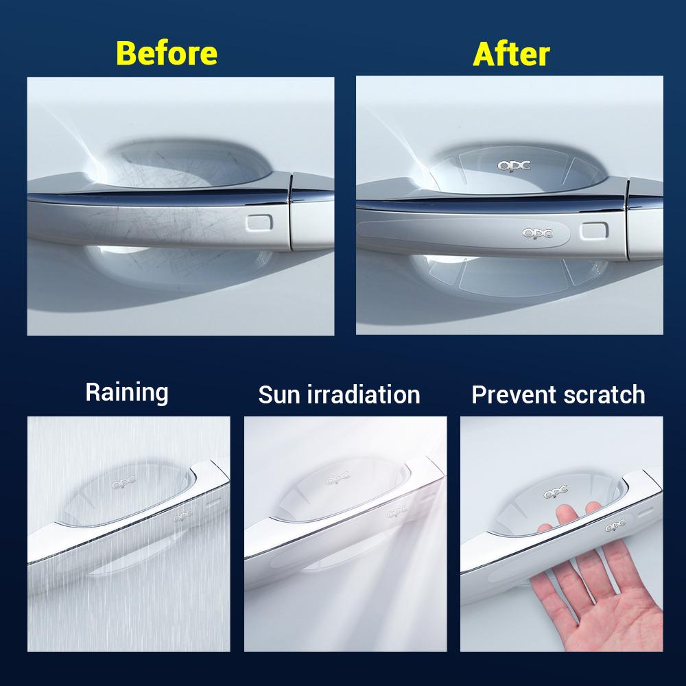 8Pcs Fashion Car Door Handle Scratches Protective Transparent Decoration Sticker For OPEL Zafira Astra Mokka Movano OPC Insignia MI5