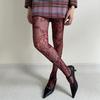 Women See Through Fishnet Mesh Pantyhose Stockings Aesthetic Elegant Hollowed Flower Patterned Tights Leggings Hosiery