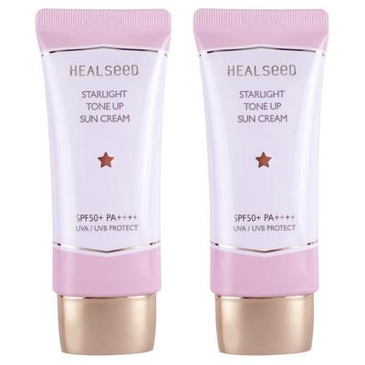 (Hipoalergénico) Crema Solar Healseed Tone-up (piel blanca) SPF50+ PA++++, 2 piezas, 60ml