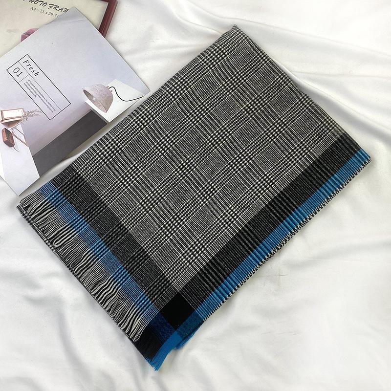 

200 * 70см Зима Новый Женский Ретро Клетчатый Имитация Кашемира Шарф Теплый И Универсальный Шаль Двойного Использования Мужской 180cm