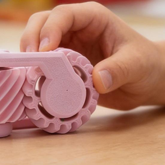 Brinquedo Spinner Fidget Impresso em 3D Alívio do Estresse Brinquedo de Roda Dupla Engrenagem Portátil Foco Relaxamento Descompressão Engrenagem Giratória Brinquedo de Mesa de Escritório