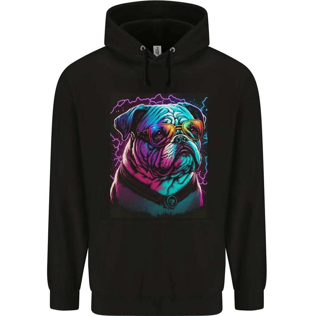 A Cool Bulldog With Glasses Dog Hoodie
