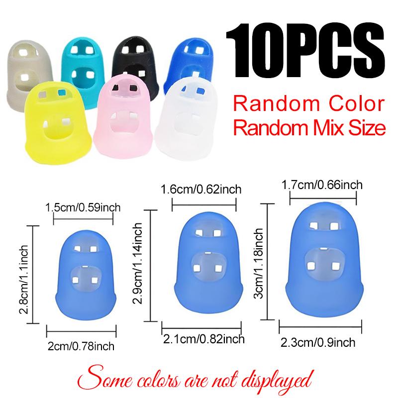 

10/20/30PCS Colorful Silicone Guitar Finger Protective Sleeve Mix Size Guitar Bass Practice Nonslip Fingerstall Finger Cover ZYF