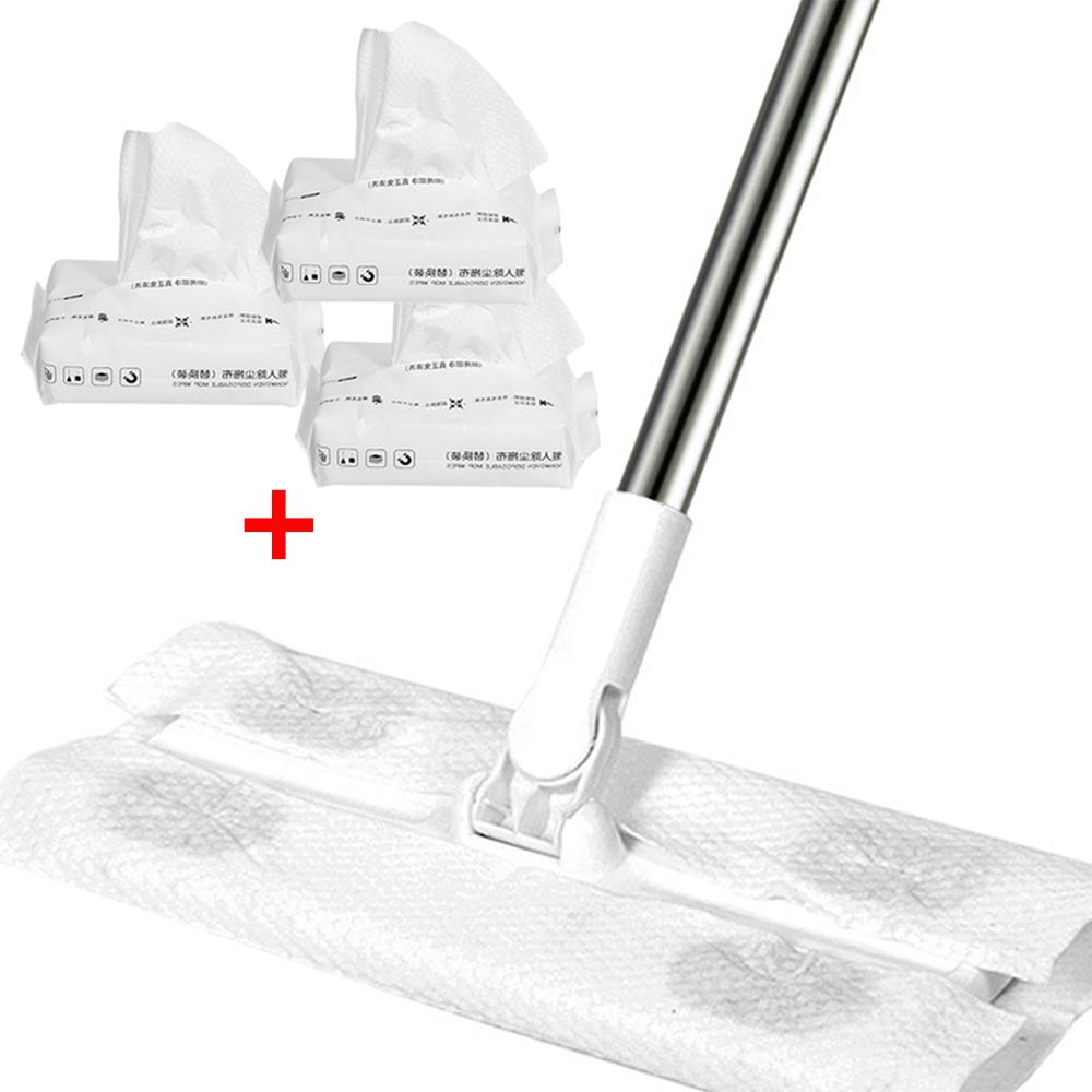 360 Degree Rotation Dry & Wet Flat Mops with Disposable Mop Pad Cleaning Mop Static for Hardwood Laminate Tile Floor Cleaning