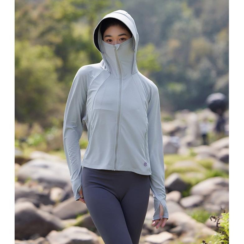 Ice silk sunscreen clothing women's UV protection cycling large brim sunscreen shirt sunscreen clothing jacket UPF10 + protection