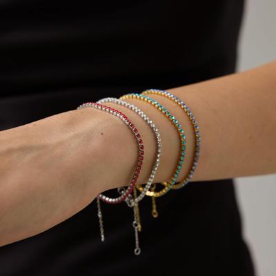 Bracelet Tennis Géométrique Zircon Luxe Européen & Américain