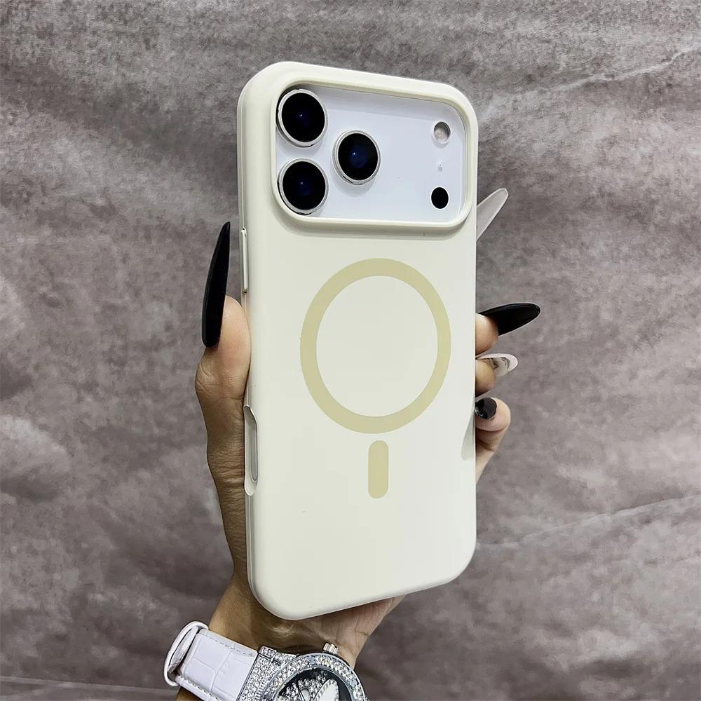 Magnetic Case For iPhone 17 15 14 16 13 Pro Max Liquid Silicone Cases For iPhone17 16 Pro Max For Magsafe Wireless Charge Cover