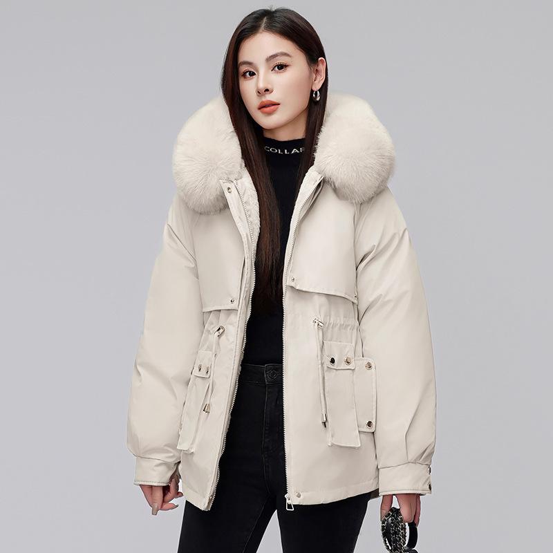 Short Pie Overcomes Women's Winter New Down Cotton Clothes Thickened and Fleece Large Size Warm Jacket