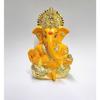 Gold Plated Ganesha with Mango Terracotta Work - 3.5 Inch Height for Home Decor/Office Desk/Car Dashboard