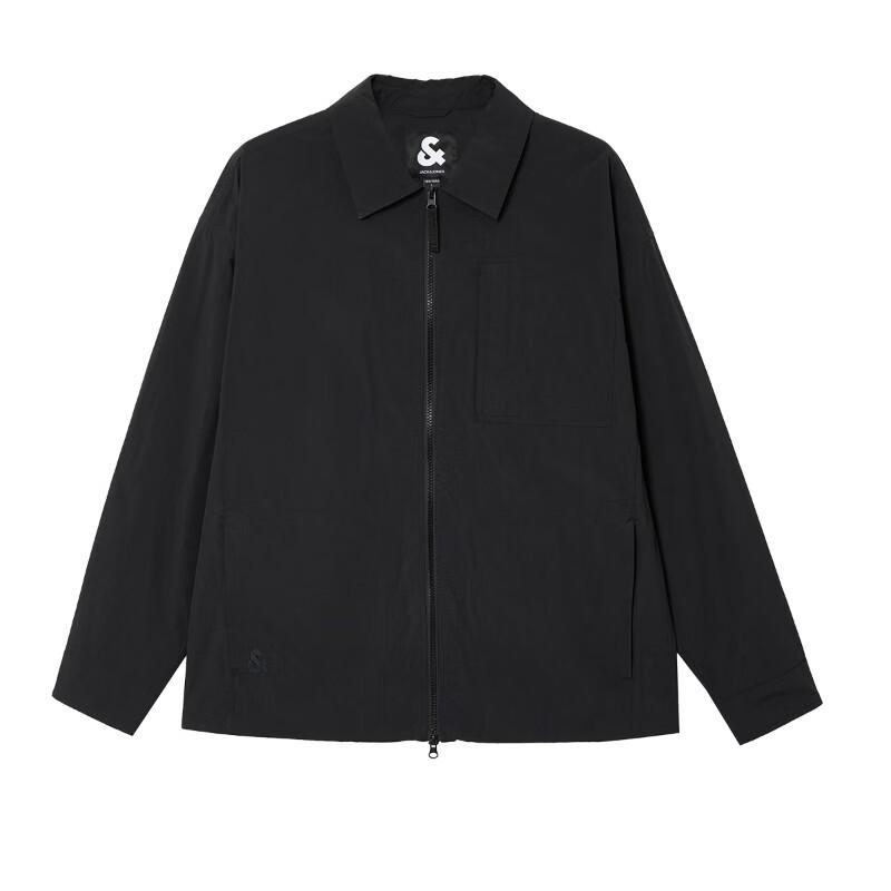 Jack&Jones Men's Summer Loose Lapel Zipper Embroidered Jacket