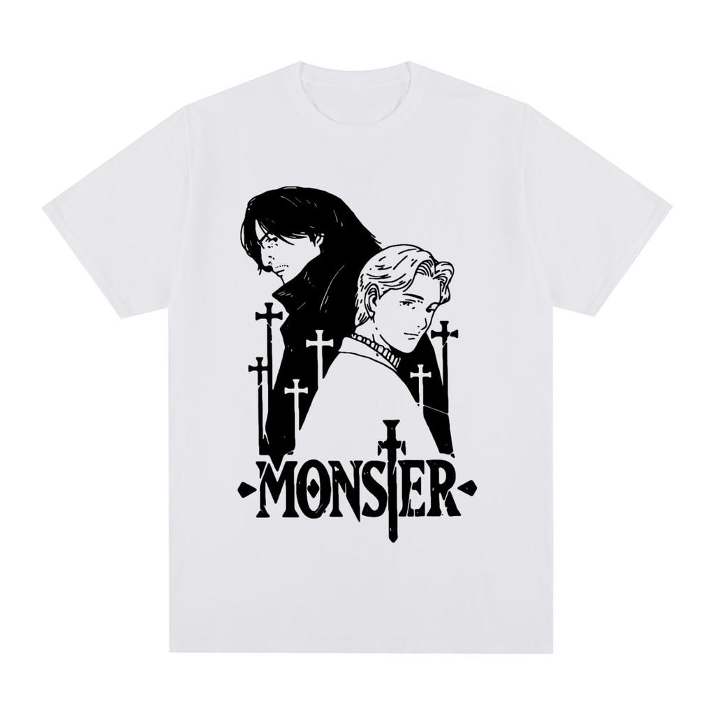 Naoki Urasawa Monster Vintage T-shirt Cool Harajuku Cotton Men T Shirt New Tee Tshirt Womens Tops