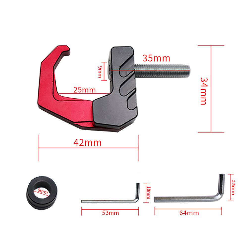 Aluminum Alloy Motorcycle Luggage Helmet Hook Mount Motorbike Scooter Holder Bag Hanger With Screw