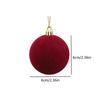 5/10 stuks Velours Kerstbal Ornamenten Rood Wit Kerstboom Hangende Hangers DIY Huisfeest Kerst Decoratie Nieuwjaars Cadeaus