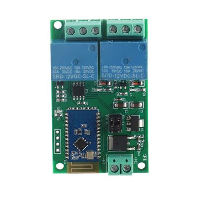 Relaismodul 2 Kanal Bluetooth Board APP Fernschaltersteuerung mit Lichtanzeige DC 12V
