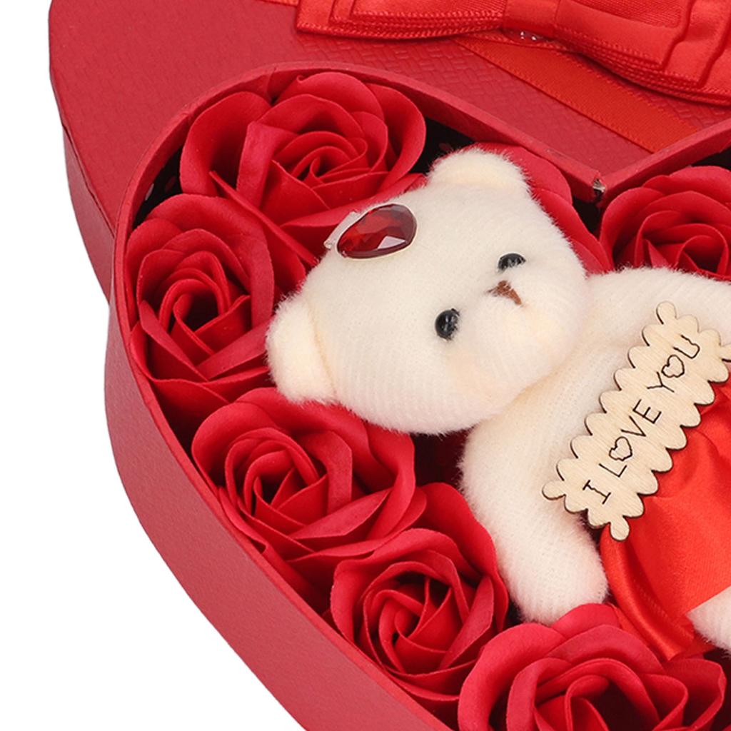 Soap Rose Gift Box Heartshaped Home Decorations Fast Colours Romantic Soft Bath Flower Soap