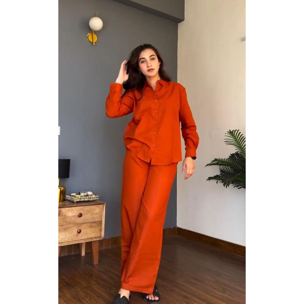 Pure Cotton Summer Wear Shirt with Pant Set Indian Women Designer Top Cord Set