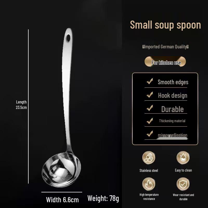 Duża chochla ze stali nierdzewnej z długim uchwytem – uniwersalne narzędzie kuchenne do zup, gorących potraw i nie tylko