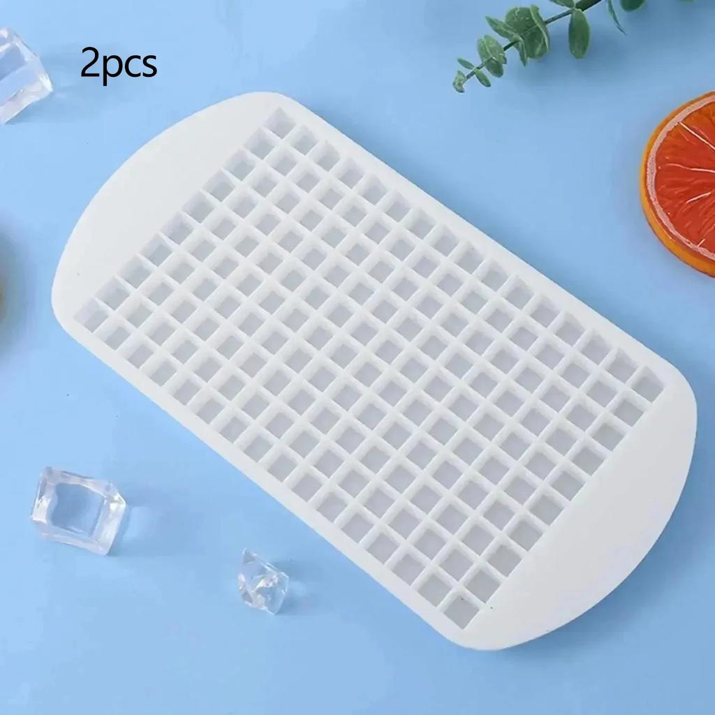 160 Grid Mini Silicone Ice Tray Ice Cubes Foldable Ice Mold Ice Breaker Ice Grid Tray Small Square Mold Ice Maker Silicone Mold