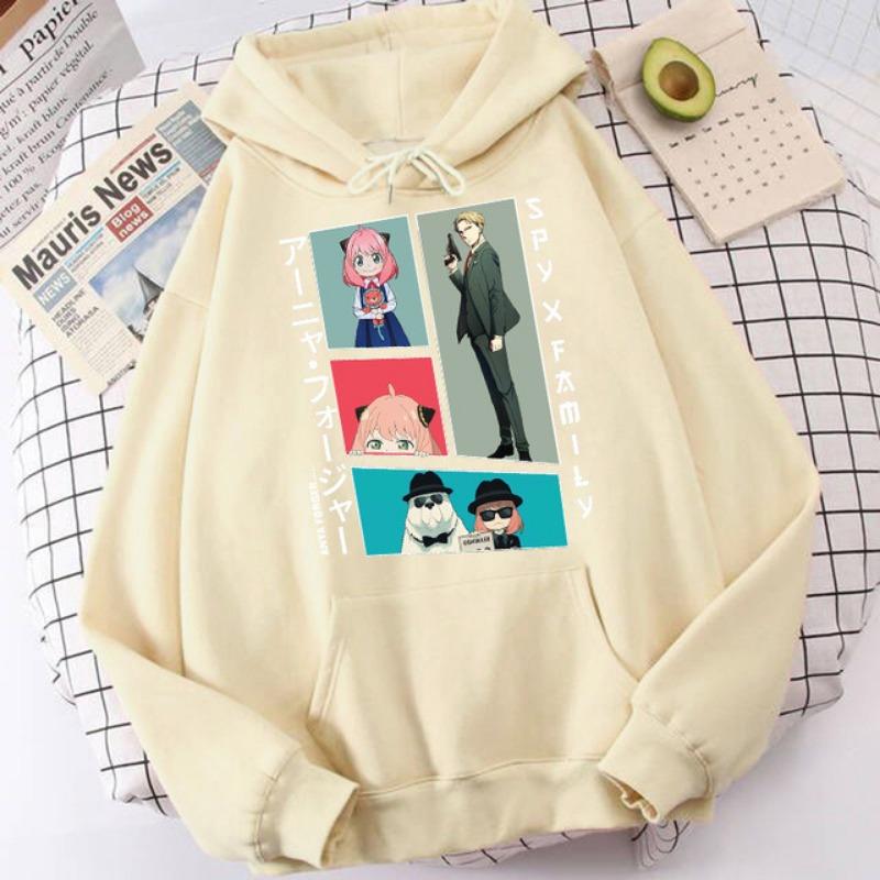 Nowy sweter z nadrukiem kreskówkowej dziewczyny anime dla kobiet, wersja koreańska, styl college'owy, bluza z kapturem