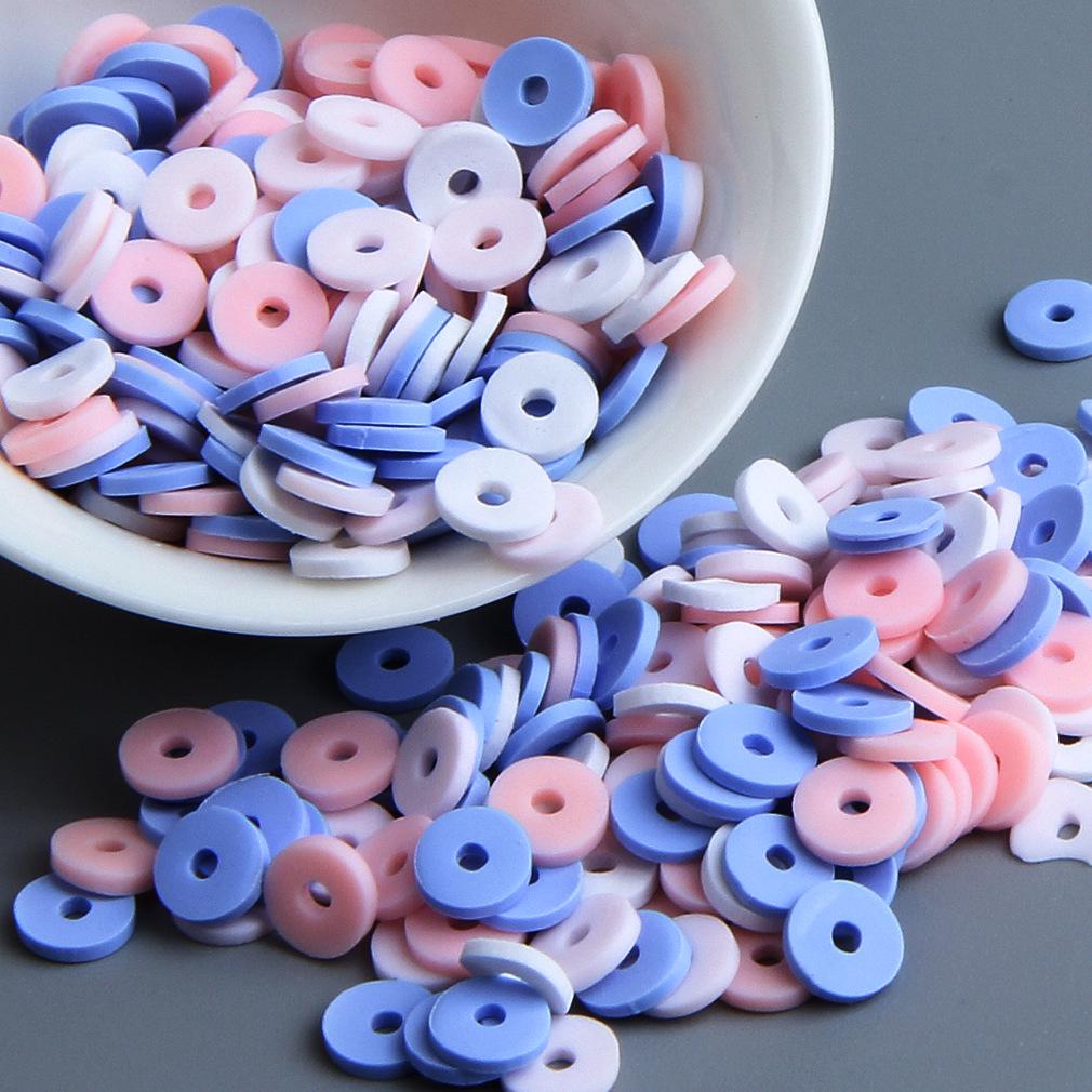 10g DIY Solid Color Polymer Clay Beads for Bracelets & Necklaces - Handmade Spacer Beads