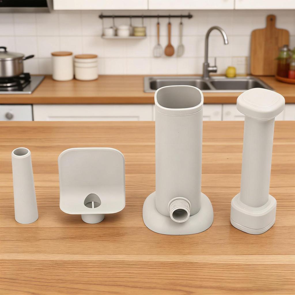 Manual Sausage Stuffer and Meatball Maker Kit Sausage Casing Filler with Filling Nozzle Home Kitchen 2 in 1 Cooking Gadget