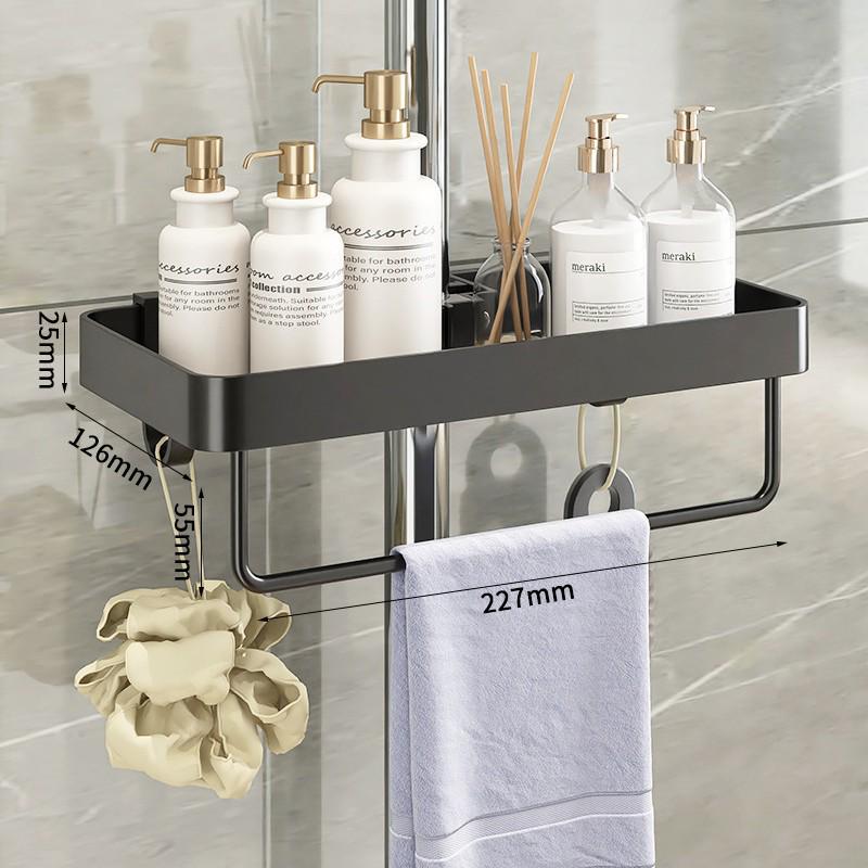 No-Drill Bathroom Shower Rack: Hanging Organizer for Shampoo and Toiletries