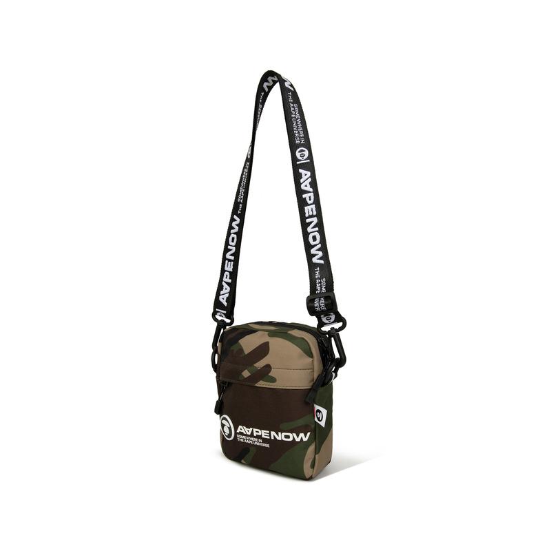 New Aape Fabric With Polyester Shoulder Bag Men's Khaki/Camouflage/Green AAPBGM5207XXM