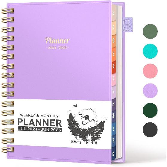 AHGXG Academic Planner 2024-2025, July 2024 - June 2025 Weekly and Monthly Planner 12 Months, 6" X 8.38", Academic Year Calendar Planner with Monthly