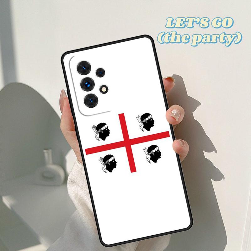 Flagge von Sardinien Handyhülle Für Samsung Galaxy A42 A31 A40 A51 A71 A32 A80 A91 A52 A72 A73 A20e A21S A50 A70 A11 A12 Hülle