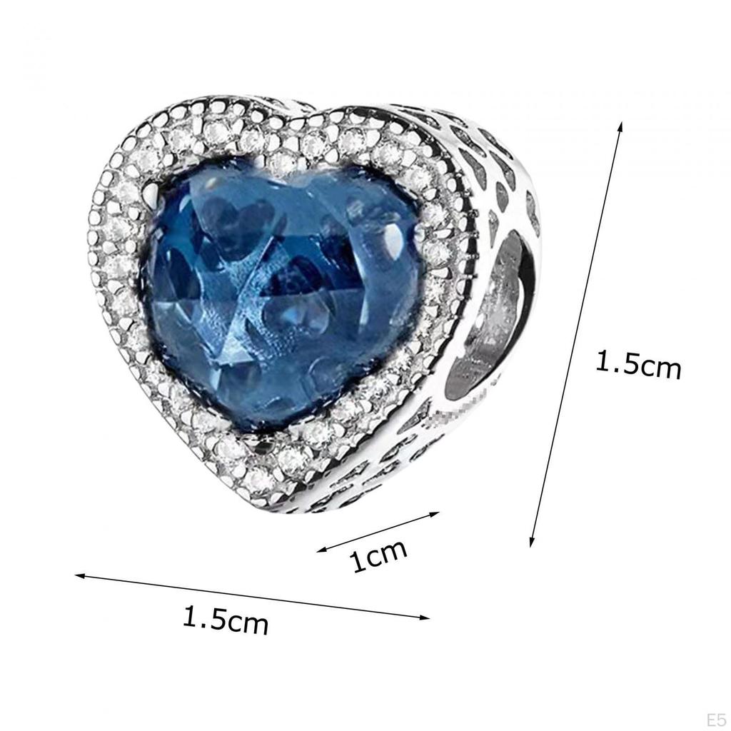 Heart Charm for Bracelet Beads Spacer Charms Metal Bracelets Necklaces