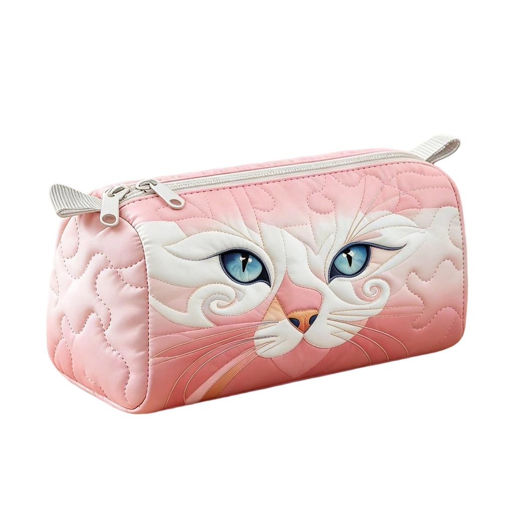 Quilted Storage Bag Cosmetic Organizer Multifunctional Travel Pouch Small Size Durable Lightweight Portable