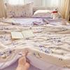 Washed Cotton Ultrasonic Embossed Summer Quilt - Double Size, Lightweight, Ideal for Air Conditioning, Gift or Group Purchase.