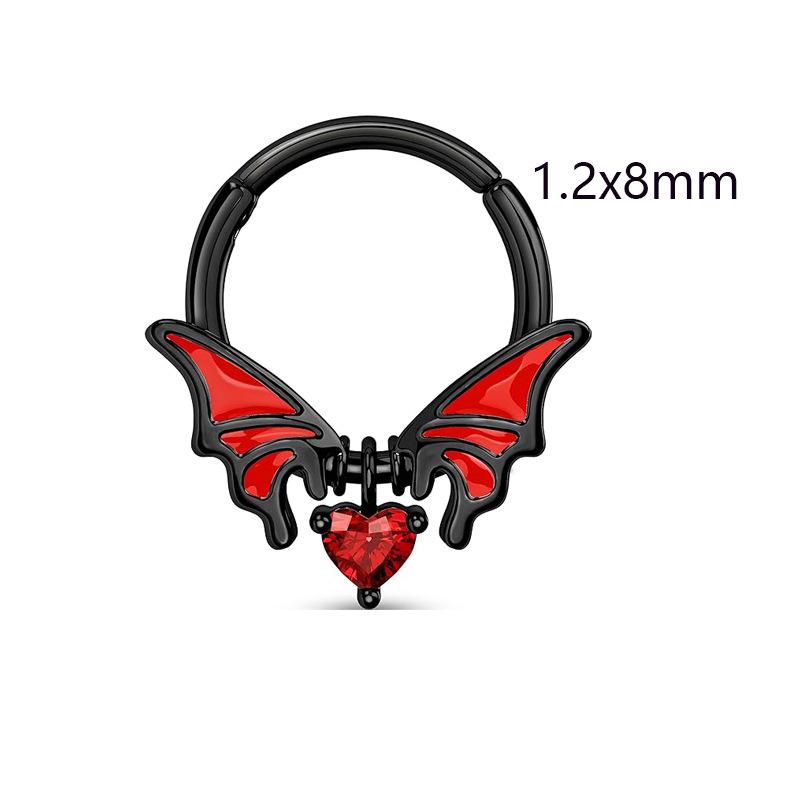 

Сережки з нержавіючої сталі у формі носа, пупка та кільця для сосків у формі кажана - промислові