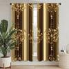 Luxurious Black Gold Pole Bag Curtains Bedroom Kitchen Decoration Home Living Room Made Of Polyester Great Decor