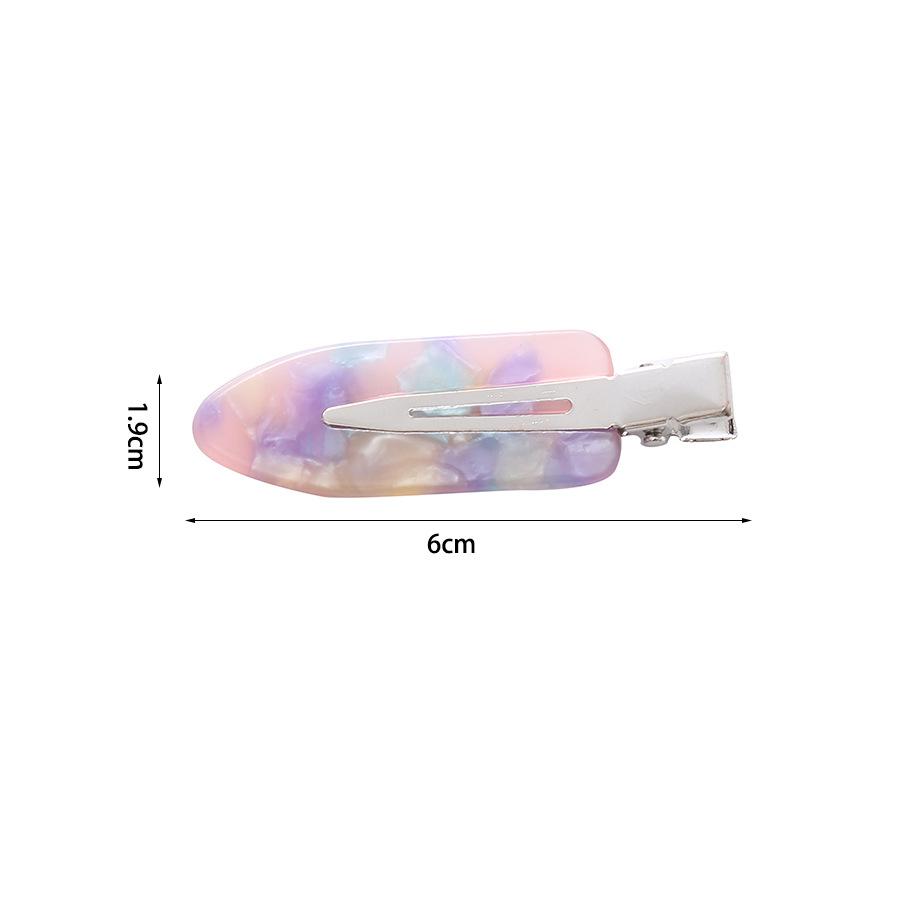 Daily Simple Acid Wax Seamless Hair Clip Multi-color Bangs Clip Dreamlike Colorful Duck Mouth Clip All Girls Hair Accessories